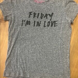 Rachel Roy Gray T-Shirt Size Small - Friday I'm In Love